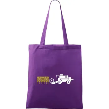 Kombajn sklizeň - Taška bavlněná - 42 x 38 cm ( Fialová )