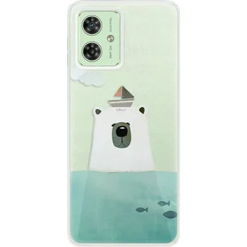 Pouzdro na mobilní telefon Silikonový obal iSaprio - Motorola Moto G54 5G - Bear With Boat (Silikonový obal, kryt a pouzdro iSaprio - Motorola Moto G54 5G - Bear With Boat - stylová ochrana telefonu, pružný TPU materiál, odolný UV potisk, česká výroba)