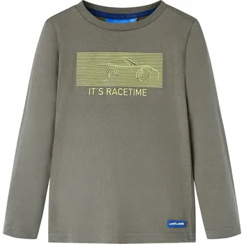 Chlapecké tričko Dětské tričko s dlouhým rukávem, s autem, khaki, velikost 104 Lumarko! Lu