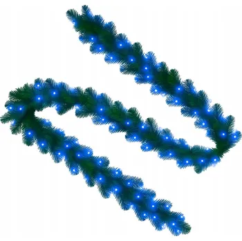 Vánoční dekorace VÁNOČNÍ GIRLANDA DLOUHÁ SADA SVĚTÝLKA 100LED UMĚLÁ HUSTÁ ŘETĚZ 2,7M