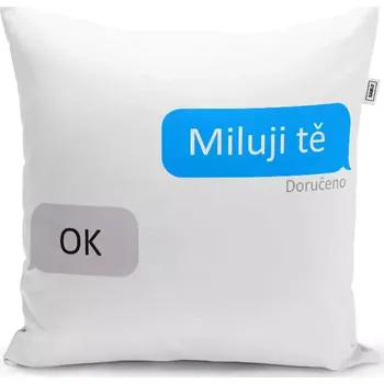 Polštář Sablio Polštář Miluji tě, OK: 40x40 cm