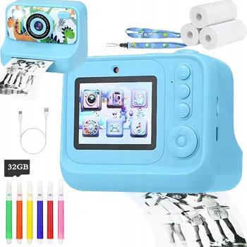 Digitální kompakt DIGITÁLNÍ FOTOAPARÁT PRO DĚTI S OKAMŽITÝM TISKEM - TERMOTISKÁRNA