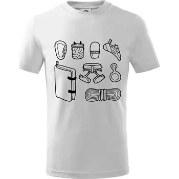 Chlapecké tričko Climbing Wall Gear - Tričko dětské bavlněné - 98 cm / 2 roky ( Bílá )