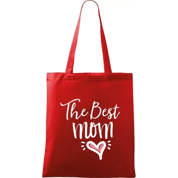 Best mom pod sebou - Taška bavlněná - 42 x 38 cm ( Červená )