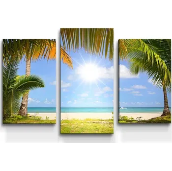 Obraz Sablio Obraz - 3-dílný Pláž - 75x50 cm