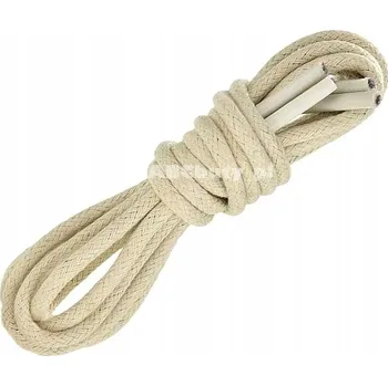 Vrták Šňůrky BÉŽOVÉ Tkaničky 90 cm SILNÉ KULATÉ Průměr 5 mm BAVLNĚNÉ G9-40