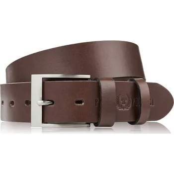 Opasek Pásek kožený opasek premium s klasickou sponou elegantní hnědý 110 cm