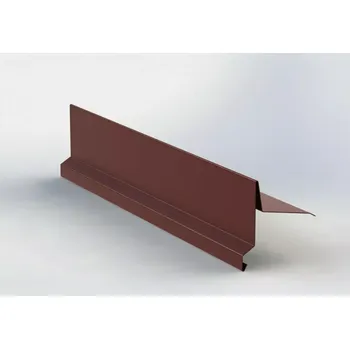 Střecha Závětrná lišta klasik horní s okapnicí r.š.250mm Al Hliník 0.6mm lakovaný RAL 8017 hnědá čoko dl.2m