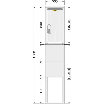 Rozvaděč SFOS rozvaděč optických sítí ROS 0/60+F-0-900