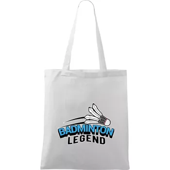 Badminton legend - Taška bavlněná - 42 x 38 cm ( Bílá )