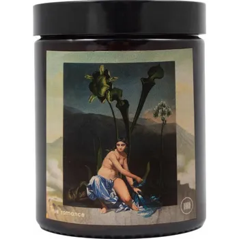 Svíčka Sójová svíčka broskev, růže, konvalinka, konopný knot - True Romance