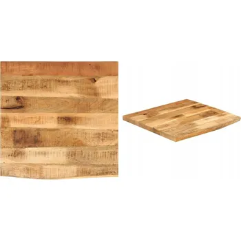 Konferenční stolek 40x40x3 cm, Stolová deska, 8 cm, přírodní hrana, mangové dřevo