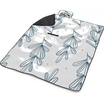 deka Sablio Plážová deka Modré lístky: 200x140 cm