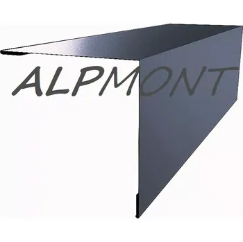 Střecha Rohová lišta s koncovým vyztužením r.š.100mm Hliník Al lakovaný RAL 7016 antracit dl.2m