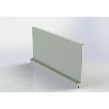 Střecha Závětrná lišta podvlečná r.š. 200mm FeZn Lakovaná RAL 9006 stříbrná s folií 2m