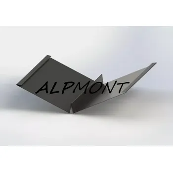 Střecha Úžlabí se stojatou drážkou r.š.600mm Al Hliník lakovaný RAL 8019 šedohnědá dl.2m