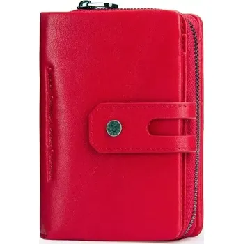 Contacts® malá kožená peněženka Flamine Červená