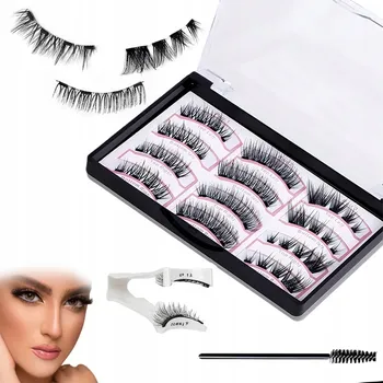 Umělé řasy Magnetické Řasy Umělé řasy Sada 3 páry + Pinzeta + Eyeliner