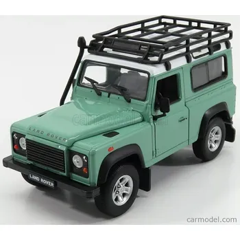 autíčko Welly Land rover Land Defender 90 1984 1:24 Světle Zelená Bílá