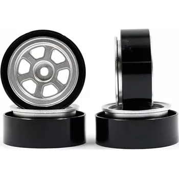 RC náhradní díl Yeah Racing Aluminium CNC 6 Spoke Beadlock pro Traxxas TRX-4M, 4ks, stříbrné