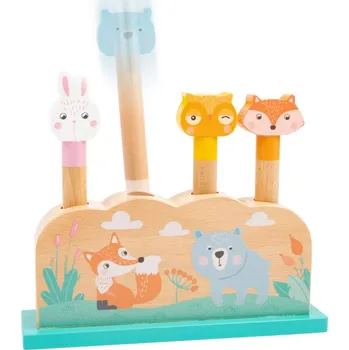 Dřevěná hračka Small foot by Legler Small Foot Dřevěná vystřelovací hra zvířátka - poškozený obal