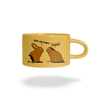 Bastard Bolí mě prdel hrnek makronka Yellow Macaron