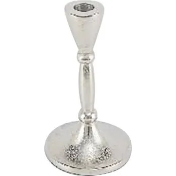 Svícen Svícen RUSTIC hliník stříbrná 10x10x18 cm