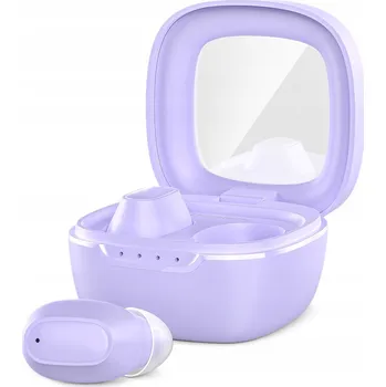 Sluchátka IN-EAR SLUCHÁTKA BEZDRÁTOVÁ TWS BLUETOOTH 5.3 S POUZDRO FIALOVÁ