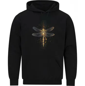 Pánská mikina Pánská mikina Zlatá Vážka Světla (Velikost: 5XL, Barva: Černá)