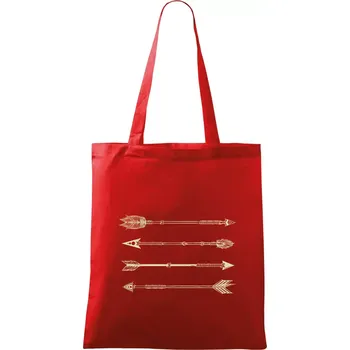 Nákupní taška Šípy kresba - Taška bavlněná - 42 x 38 cm ( Červená )