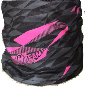 Šátek Šátek-tunel HAVEN TEAM ICY černo/růžový