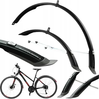 Blatník na kolo Blatníky na kolo Simpla (28'') Ubiquit 50 mm černo-černé