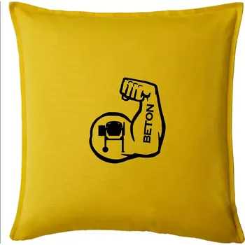 Polštář Beton svaly - Polštář 50x50 - 50x50 - Pouze potah ( Žlutá )