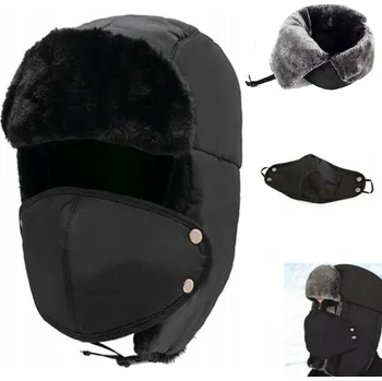 Čepice Dámská Pánská Termo Čepice Pilotka Lyžařská Zimní Teplá S Chrániči Uší