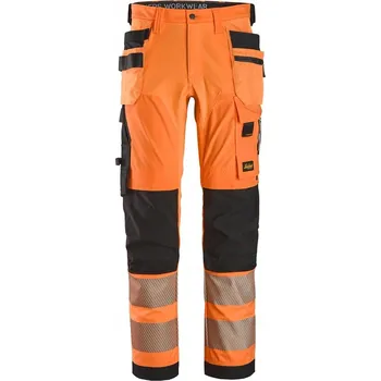 Pánské kalhoty Reflexní pracovní kalhoty Snickers pánské kalhoty BOZP 6232 oranžové 124