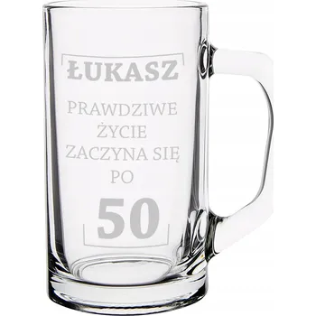 Sklenice GRAVÍROVANÝ PIVNÍ SKLENICE S GRAVÍROVÁNÍM DÁREK MUŽE NEBO TÁTU K 18.–99. NAROZENINÁM