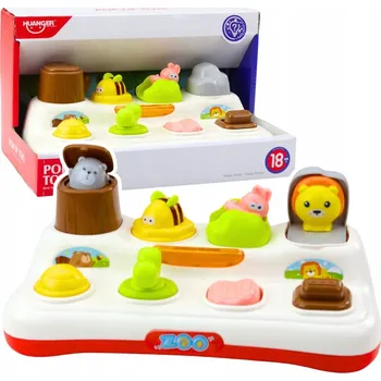 Hračka pro nejmenší Interaktivní vzdělávací Hračka vyskakovacími zvířátky a světly