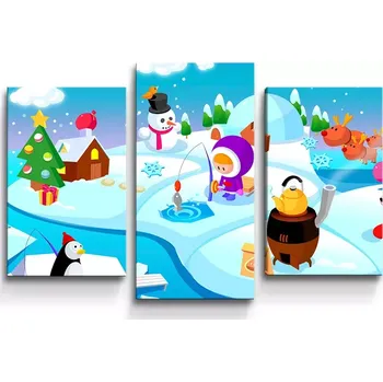 Obraz Sablio Obraz - 3-dílný Antarktida - 75x50 cm