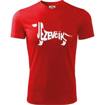 Chlapecké tričko Jezevčík - CZ - Dětské triko sportovní (dresovina) - 122 cm/6 let ( Červená )