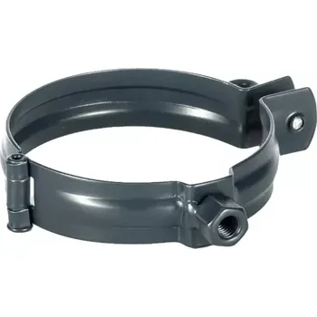 Střecha Objímka svodu ⌀100mm pozinkovaná FeZn lakovaná RAL 7016 antracit - šroubovací M10