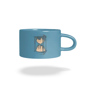 Bastard Přesýpací hodiny hrnek makronka Blue Macaron