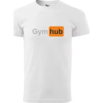 Pánské tričko Sablio Tričko s potiskem Gymhub - bílé M