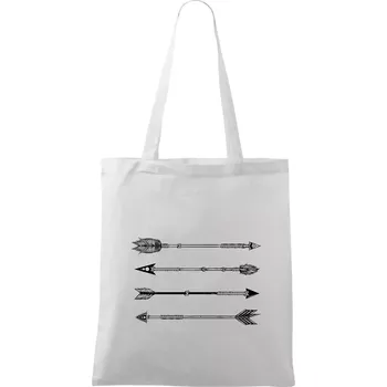 Šípy kresba - Taška bavlněná - 42 x 38 cm ( Bílá )