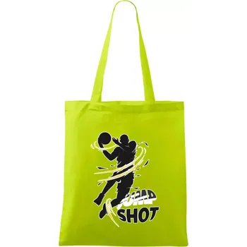 Basketball - jump shot - Taška bavlněná - 42 x 38 cm ( Limetková )