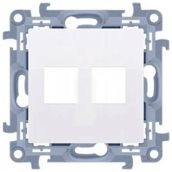 Elektrická zásuvka Simon 10 Dvojitá Počítačová Zásuvka Internet RJ45 kat. 6 Bílá