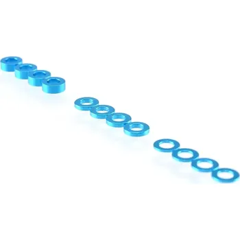 RC náhradní díl RUDDOG 3mm sada podložek modré (0.5mm/1.0mm/2.0mm)