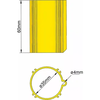 RC model ostatní Klima Základna 35mm 4-stabilizátory žlutá