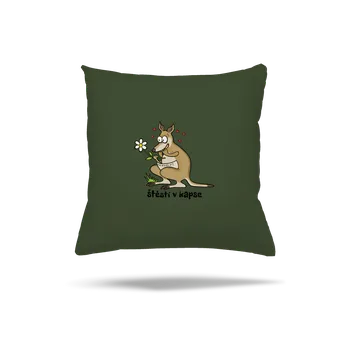 Polštář Bastard Štěstí v kapse polštář Olive Green
