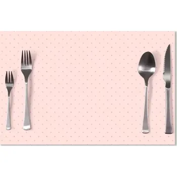 prostírání Sablio Prostírání Růžové křížky na světle růžové: 40x30cm