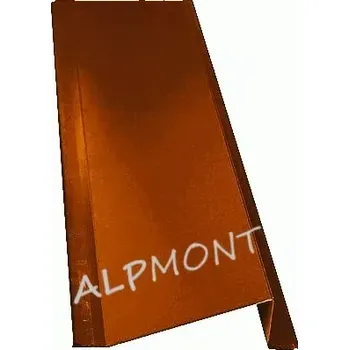 Sněhový zachytávač r.š.200mm pozink FeZn lakovaný RAL 8017 hnědá čoko s folií dl.2m